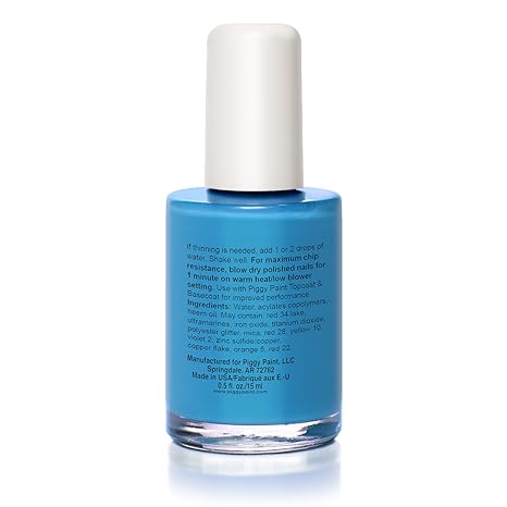 Piggy Paint 100% Non-toxic Girls Nail Polish - Safe, Chemical Free Low Odor for Kids, Mer-maid in the Shade